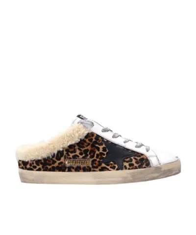Golden Goose Superstar Sabot Shearling-lined Distressed Leopard-print Calf Hair And Leather Slip-on Sneakers In Animal Print