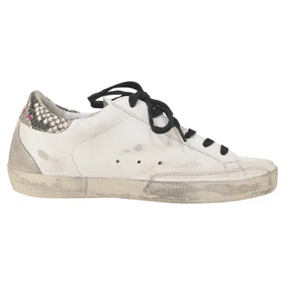 Golden Goose Superstar Low Top Sneakers In White Leather