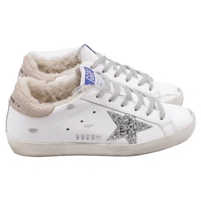 Golden Goose Superstar Low Top Sneakers In White Leather In Multi