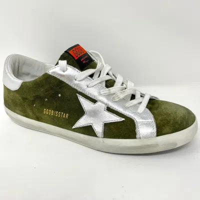 Pre-owned Golden Goose Superstar Men's Classic Gray Stone Leather Sneakers Eu Sizes 42-44 In Green