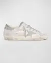 Golden Goose Superstar Metallic Suede Low-top Sneakers In Silver Whitesilver Sconce