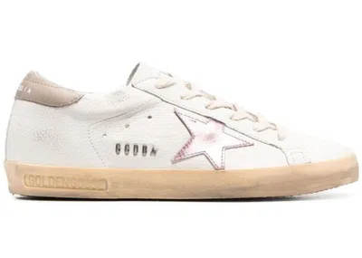 Pre-owned Golden Goose Superstar Metallic (women's) Sneakers In White/antique Pink