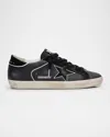 Golden Goose Superstar Mixed Leather Low-top Sneakers With Metallic Piping In Multi