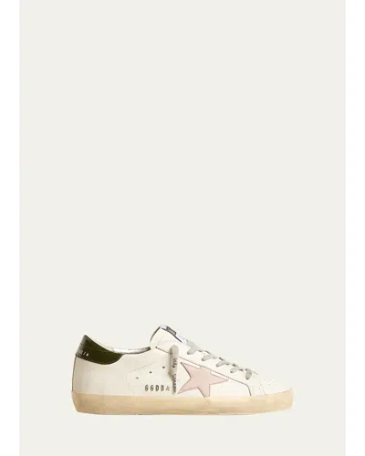 Golden Goose Superstar Mixed Leather Low-top Sneakers In White