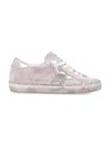 Golden Goose Superstar Pastel Suede Sneakers In Pink
