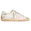 Golden Goose Superstar Pink Star And Metallic Heel Tab Women's Sneakers In Multi