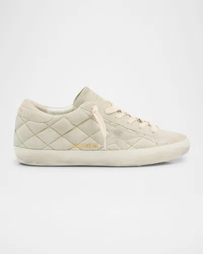 Golden Goose Superstar Quilted Mixed Leather Low-top Sneakers In White