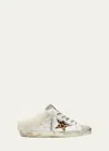 Golden Goose Superstar Sabot 81811 Leather And Shearling Trainers In White/ice/beige B