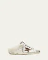 Golden Goose Superstar Sabot 81811 Leather And Shearling Trainers In White/ice/beige Brown Leo/beigebrown Leobeige