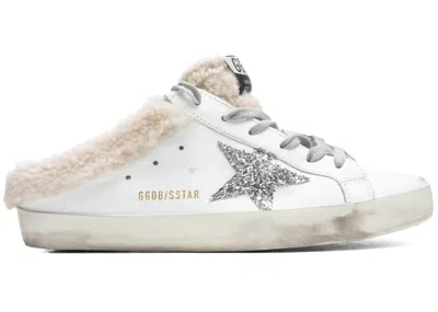Pre-owned Golden Goose Superstar Sabot (women's) Sneakers In White/silver/beige