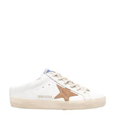Golden Goose Super-star Sabots Leather Sneakers In White