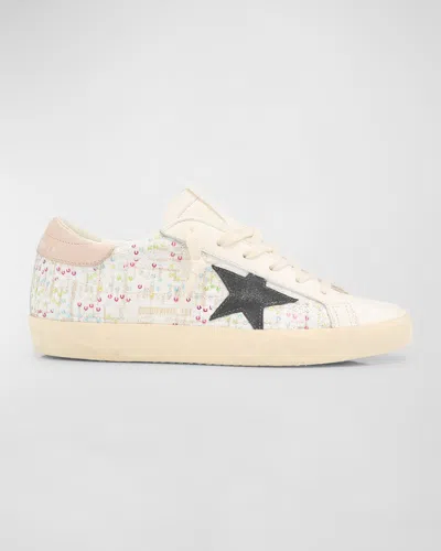 Golden Goose Superstar Sequin Leather Low-top Sneakers In Neutral