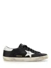 Golden Goose Black Leather Sneakers With Signature Star Emblem In Black
