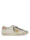 Golden Goose Women's White/platinum Super Star Trainer With Glitter Sneaker | Size 38 | Gwf00102f006236 In Ivory