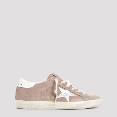 Golden Goose Suede Star Leather Trainers In White