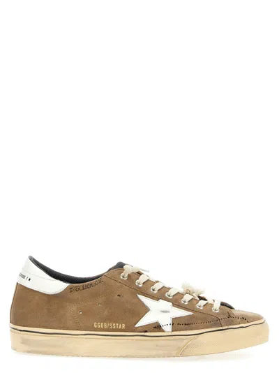 Golden Goose Men Superstar Trainers In Brown