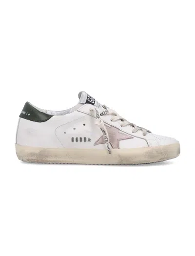 Golden Goose Super-star Distressed-finish Sneakers In White