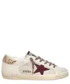 Golden Goose Super-star Distressed Sneakers In Beige