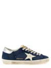 Golden Goose Super-star Suede Upper And Toe Foam Tongue Leather Star Laminated Heel Sneakers Blue In Neutral