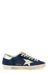 Golden Goose Super-star Suede Upper And Toe Foam Tongue Leather Star Laminated Heel Sneakers Blue In Neutral