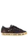 Golden Goose 'shine Bright' Rubber Sole Sneakers In Brown