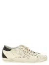Golden Goose Women 'super-star' White Low Top Sneakers With Embossed Logo And Contrasting Heel In Le In White