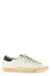 Golden Goose Super Star Leather Upper Toe And Tongue Suede Heel Sneakers Grey In Green