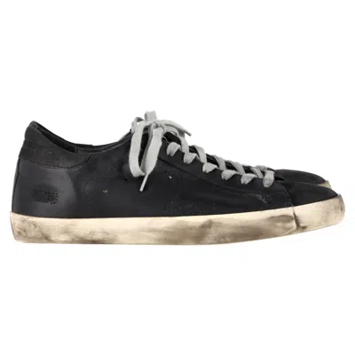 Golden Goose Superstar Sneakers In Black Leather
