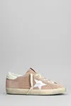 Golden Goose Superstar Suede Embroidered Low-top Sneakers In Rose-pink