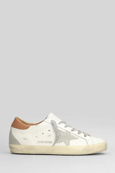 Golden Goose Superstar Sneakers In White Suede And Leather