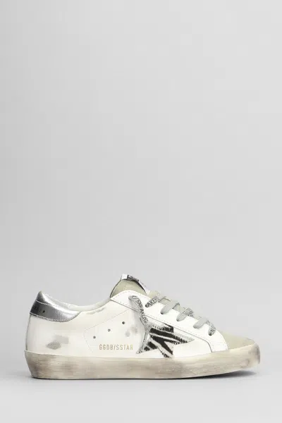 Golden Goose Superstar Sneakers In White Suede And Leather