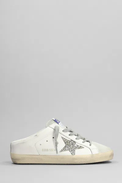 Golden Goose Superstar Sneakers In White Suede And Leather