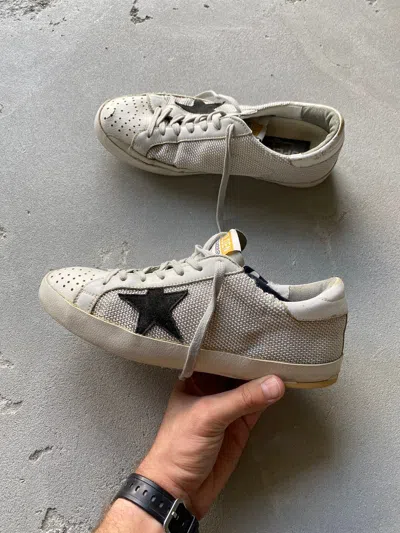 Pre-owned Golden Goose Superstar Sneakers Mesh In White