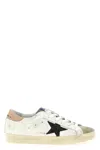 Golden Goose Superstar Leathere Upper Glitter Star Sneaker In White