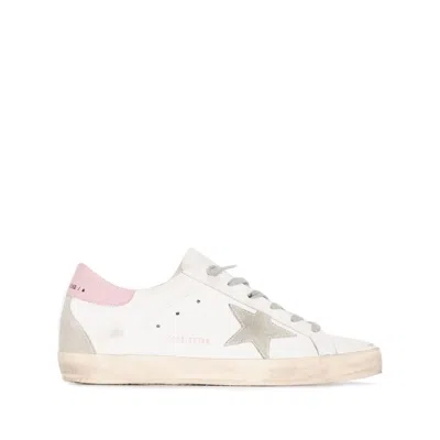 Golden Goose Superstar Leather Upper And Heel Suede Star And Spur Cream Sole Sneakers In Multi