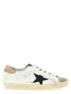 Golden Goose Superstar Leathere Upper Glitter Star Sneaker In White