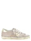 Golden Goose Super Star Suede Upper Laminated Star And Heel Glitter Edge Sneakers Rose In Pink
