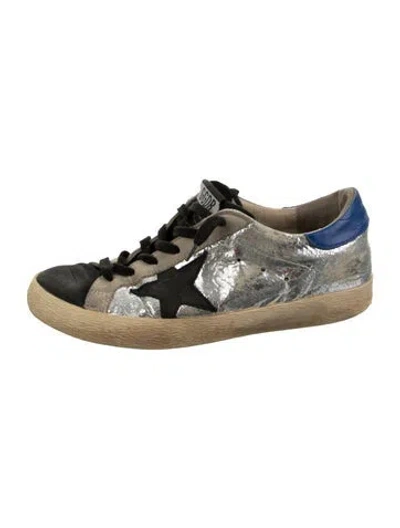 Pre-owned Golden Goose Superstar Sneakers In Silver