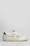 Golden Goose Superstar Sneakers In White Suede And Leather In White