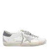 Golden Goose Super Star Leather Upper And Heel Suede Star And Spur In White