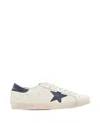 Golden Goose Dark Blue Superstar Sneakers In White