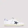 Golden Goose Low-top White Sneakers With Glittery Star And Metallic Heel Tab In White