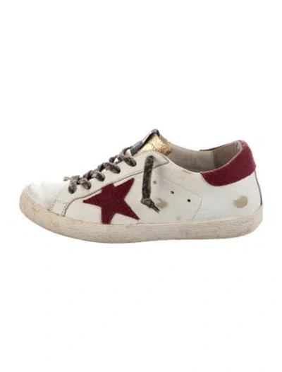Pre-owned Golden Goose Super-star Sneakers In White