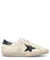 Golden Goose White Lace Up Leather Sneakers In White