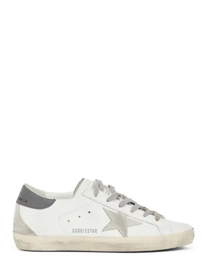Golden Goose Superstar Sneakers With Suede Star Accents In Gray