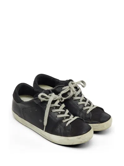 Pre-owned Golden Goose Superstar Star-motif Sneakers In Black