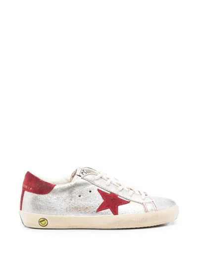 Golden Goose Kids' Super-star Star-patch Sneakers In White