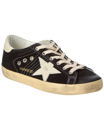 Golden Goose Superstar Suede & Leather Sneaker In Black