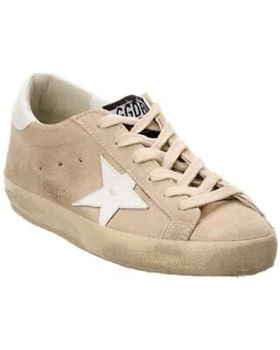 Pre-owned Golden Goose Superstar Suede & Leather Sneaker Women's In White