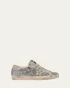 Golden Goose Superstar Suede Glitter Low-top Sneakers In Gray